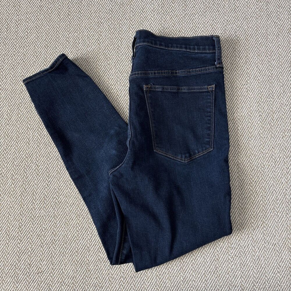 J. Crew Jeans Womens 30 Blue Denim Stretch Denim 9" Mid-Rise Skinny